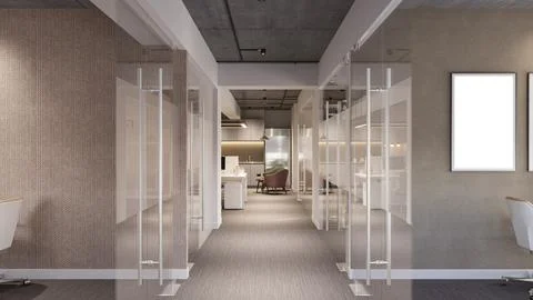 Adaptive Office Spaces Flexible Designs for Agile Workflows Stock-Illustration