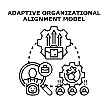 Adaptive organizational alignment model for business strategy development Stock Illustration
