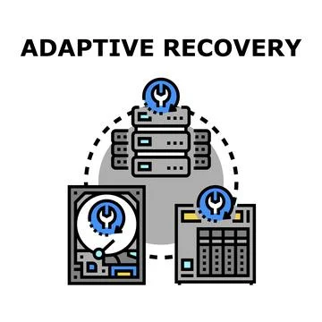Adaptive recovery concept managing data backup storage system 库存插图