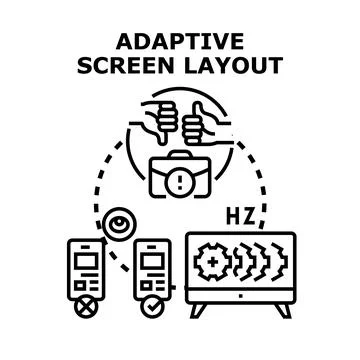 Adaptive screen layout technology for responsive development イラスト素材