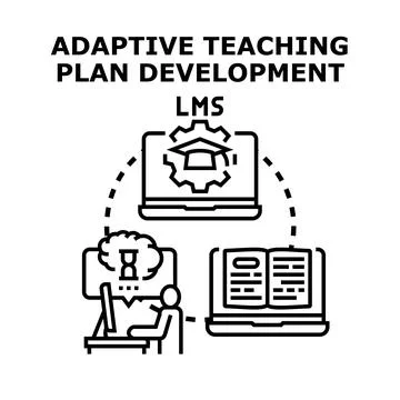 Adaptive teaching plan development for digital education Stock Illustration