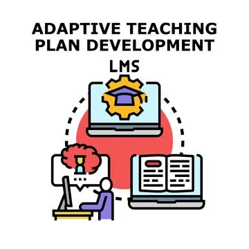 Adaptive teaching plan development for digital education Stock Illustration