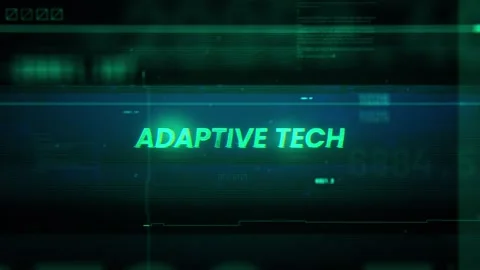 Adaptive Tech Word on Noise Glitch Error technology futuristic data backgrou Stock Footage 339087299