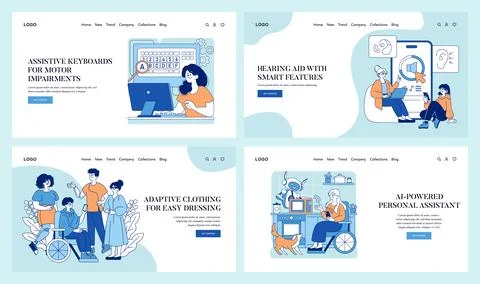 Adaptive Technology. Flat Vector Illustration Stock-Illustration