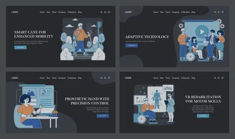 Adaptive Technology. Flat Vector Illustration Stock-Illustration