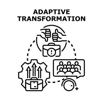 Adaptive transformation process for business change management Stock Illustration