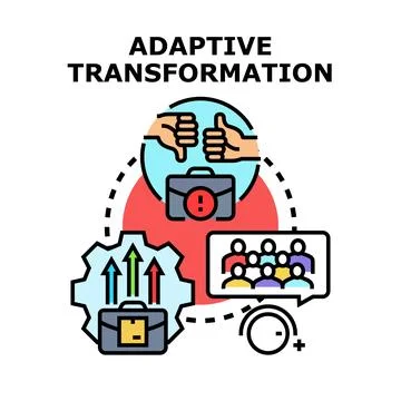 Adaptive transformation process for business change management Stock Illustration