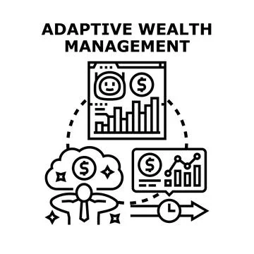 Adaptive wealth management concept for strategic planning Stock Illustration