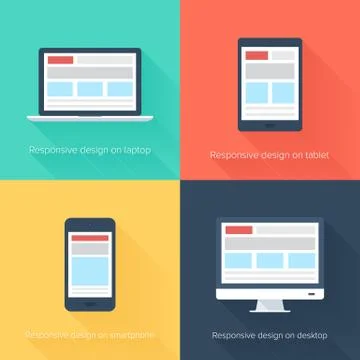 Adaptive web design Stock Illustration