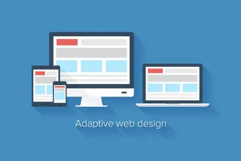 Adaptive web design Stock Illustration