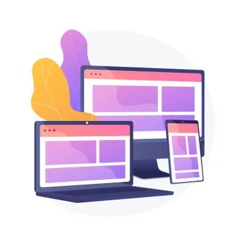 Adaptive web design vector concept metaphor. 库存插图