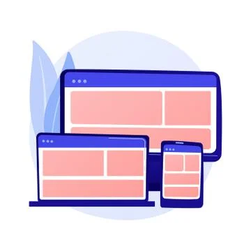 Adaptive web design vector concept metaphor. Illustrazione stock