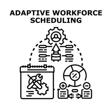 Adaptive workforce scheduling concept for efficient management 库存插图