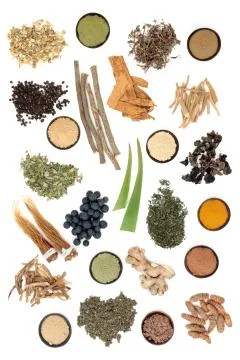Adaptogen Food Selection Stock Photos
