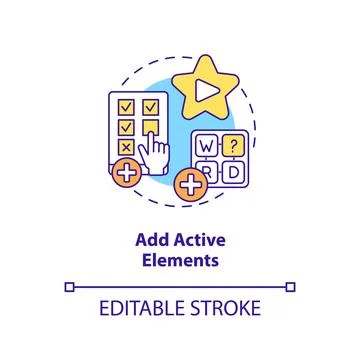 Add active elements concept icon イラスト素材
