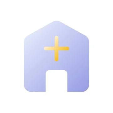 Add address flat gradient two-color ui icon 스톡 일러스트