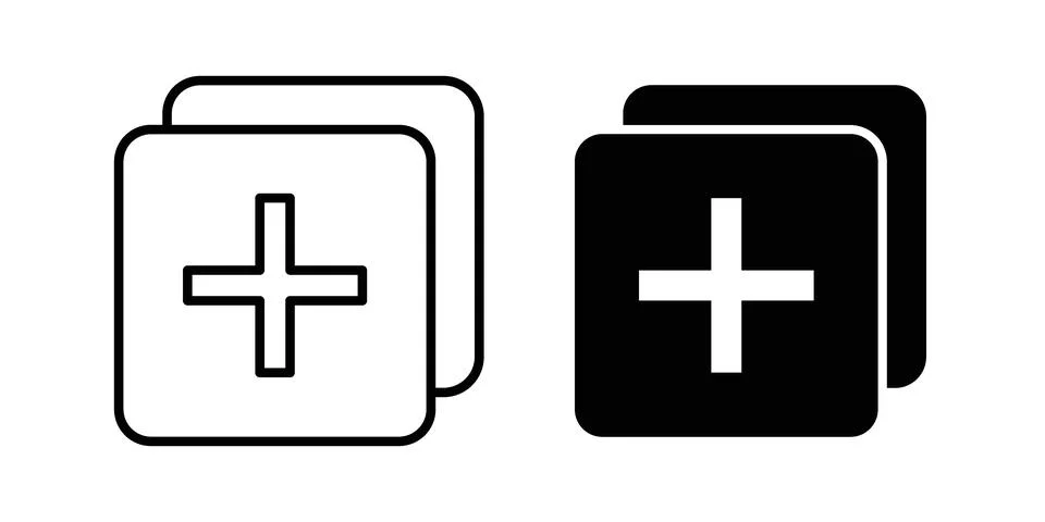 Add apps icon Illustration set. Vector Eps10 for apps Stock Illustration
