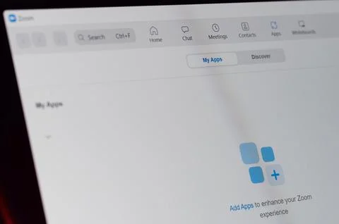 Add apps to Zoom menu 스톡 사진