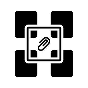 Add, attach sign icon. Stock Illustration