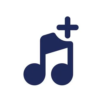 Add audio black pixel perfect solid ui icon Stock-Illustration