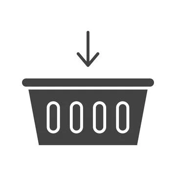 Add to Basket icon vector image. Illustrazione stock