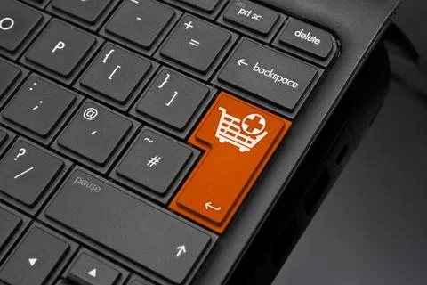 Add to basket return key Stock Photos