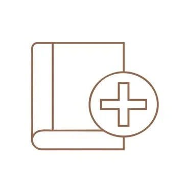 Add Book Icon Stock Illustration