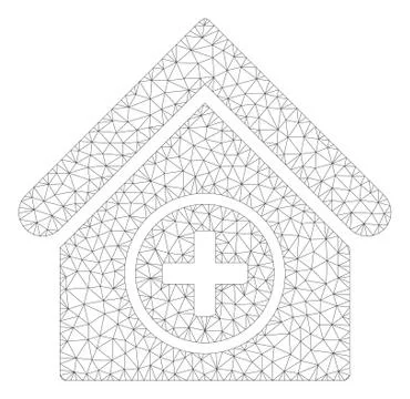 Add Building Polygonal Frame Vector Mesh Illustration Ilustración de archivo