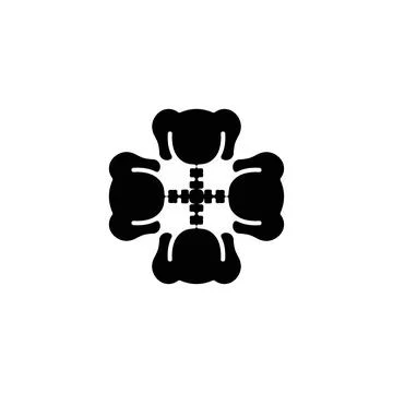 Add button. Add icon. Simple style Christian religion holiday poster backgr.. Stock Illustration