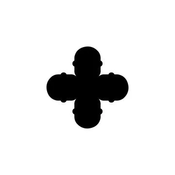 Add button. Add icon. Simple style Christian religion holiday poster backgr.. Stock Illustration