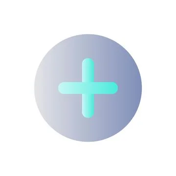 Add button flat gradient color ui icon 스톡 일러스트