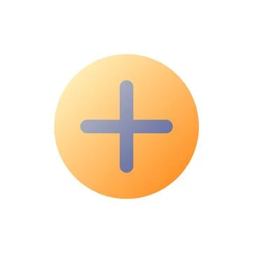 Add button pixel perfect flat gradient color ui icon Illustrazione stock