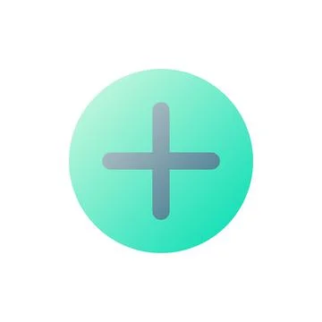 Add button pixel perfect flat gradient two-color ui icon 스톡 일러스트