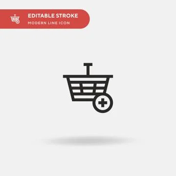 Add Button Simple vector icon. Illustration symbol design template for web mo Stock Illustration