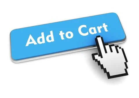 Add to cart button concept 3d illustration Illustrazione stock