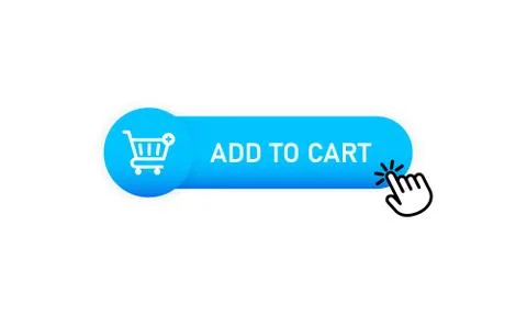 Add to cart button icon. Vector on isolated white background. EPS 10 Stock Illustration