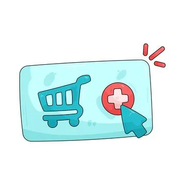 Add to cart button Stock Illustration