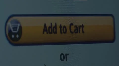 "Add to Cart" button. Internet Shopping. Video stock 10763184