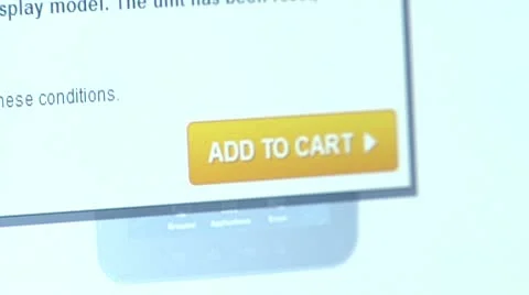 "Add to Cart" button. Internet Shopping. Stock Footage 10763349