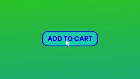 ADD TO CART button pressed on computer screen by cursor pointer mouse illus.. Stock Illustration