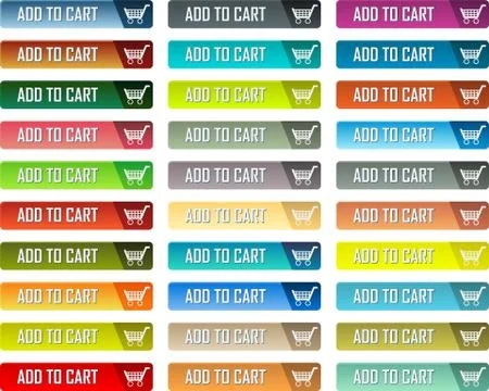 Add to cart buttons Stock Illustration