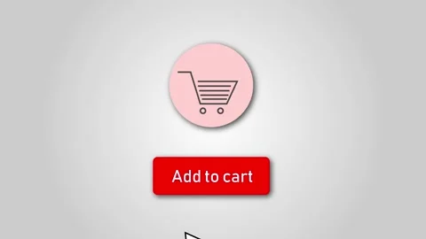Add to cart cursor button cursor screen cursor Stock Footage 153139350