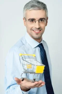 Add to cart, e-commerce concept. Stock Photos