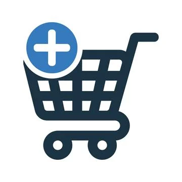 Add to cart icon, adding Shopping cart Stock Illustration
