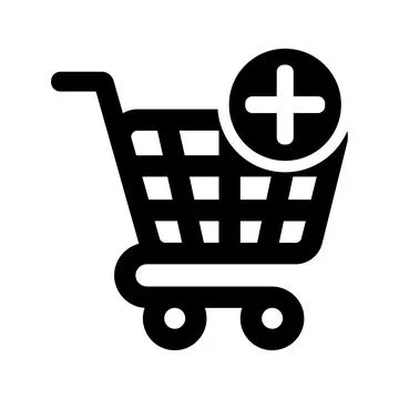 Add to cart icon, adding Shopping cart Illustrazione stock