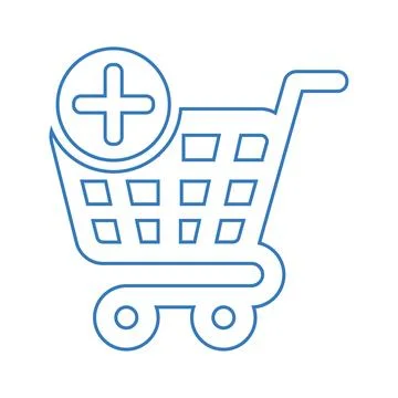 Add to cart icon, adding Shopping cart Stock Illustration
