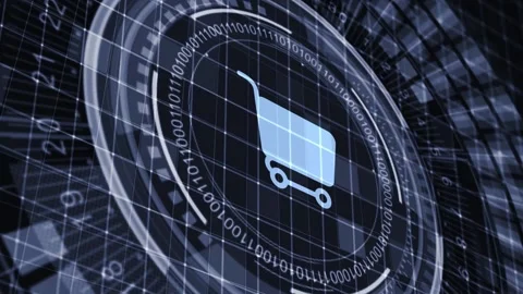 Add to cart internet web store buy online e-commerce concept. Stock Footage 153880058