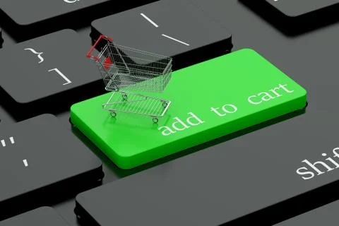 Add to cart keyboard button イラスト素材