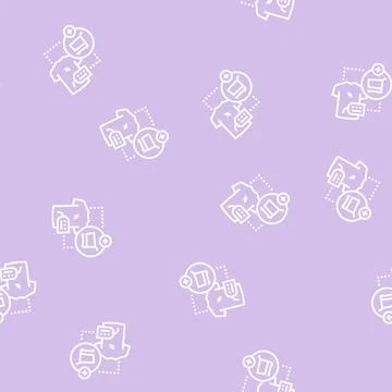 Add to cart line seamless pattern 스톡 일러스트