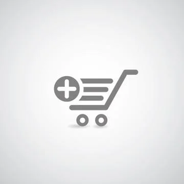 Add cart symbol set Stock Illustration